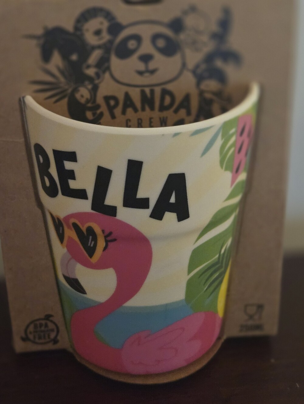 "Bella" Pink Flamingo  Cup